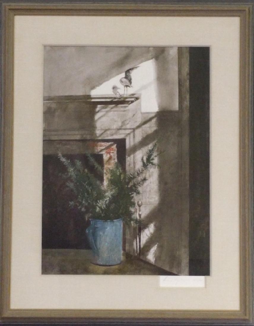 Andrew Wyeth Hand Signed Print "Bird in the House" (1 of 3)