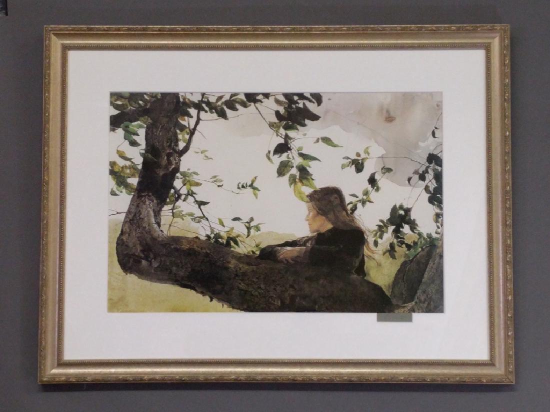 Andrew Wyeth Hand Signed Print "Helga...Orchard" (1 of 3)