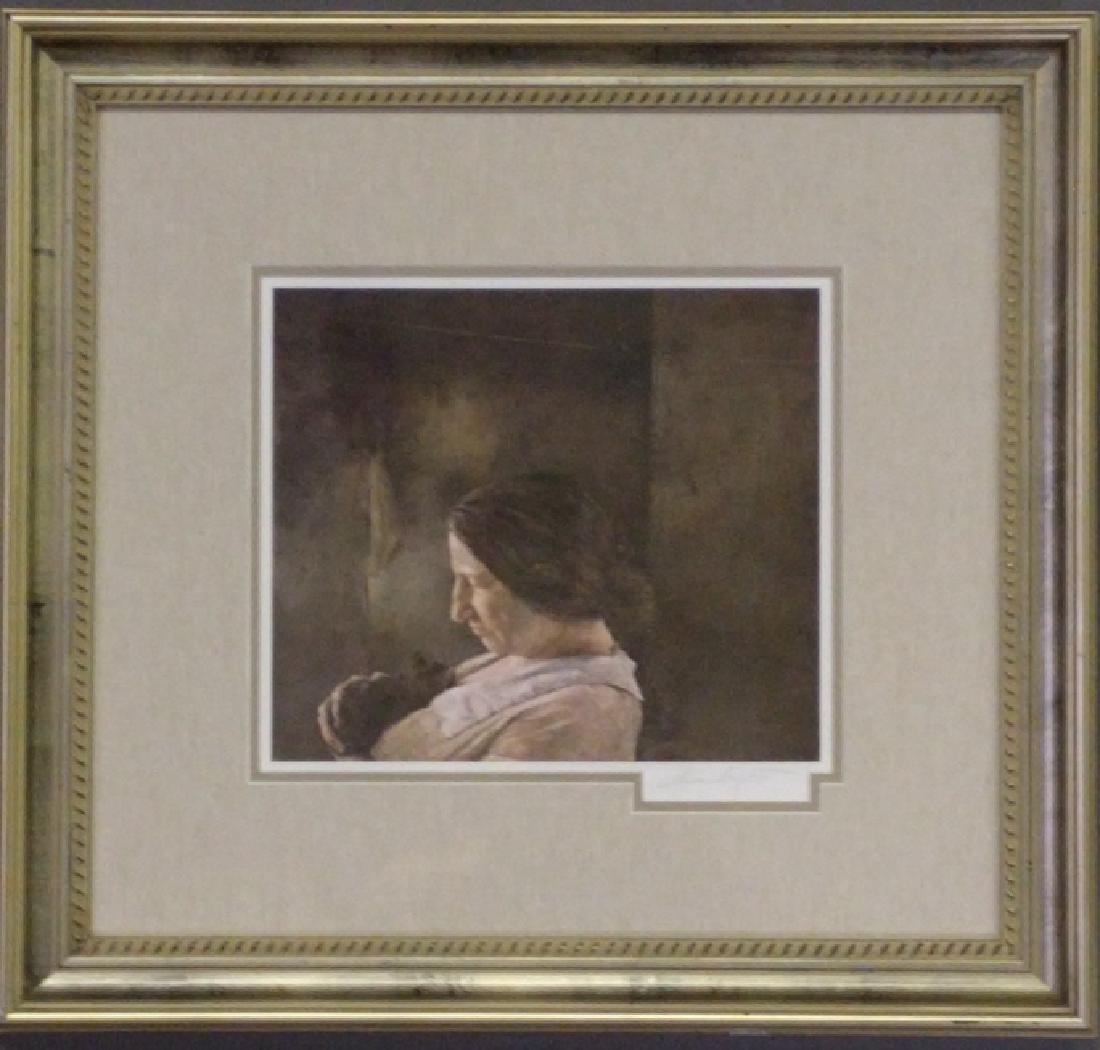 Andrew Wyeth Hand Signed Print "Miss Olson" (1 of 3)