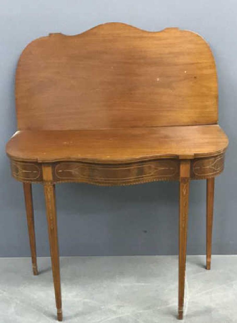 Philadelphia Federal Mahogany Inlaid Gaming Table (1 of 4)