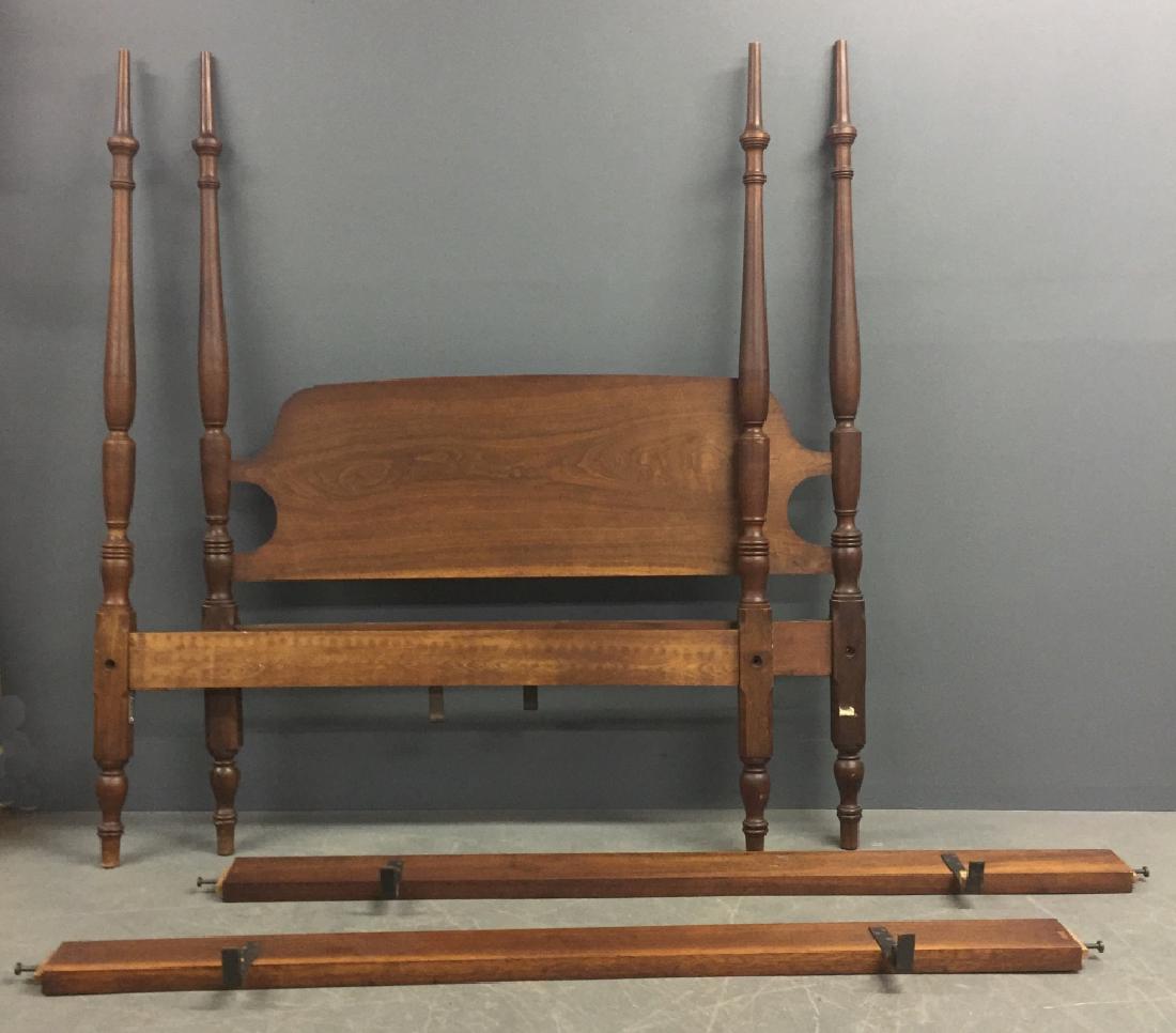 Sheraton Style Custom Made Walnut Bed (1 of 1)