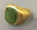 Men's 18K Gold Ring with Green Jade