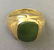 Men's 18K Gold Ring with Green Jade - 2
