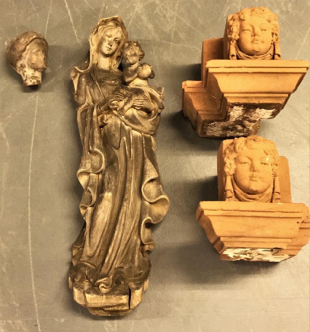 Pair of Terra Cotta Corbels (1 of 1)