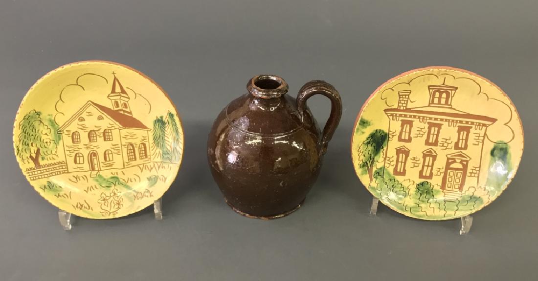 Redware Jug & Lester Breininger Plates (1 of 2)