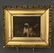 English Oil on Wood Panel of Pug Dog & Dragonfly