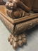 Oak Side Server with Carved Lion Heads & Griffins - 3