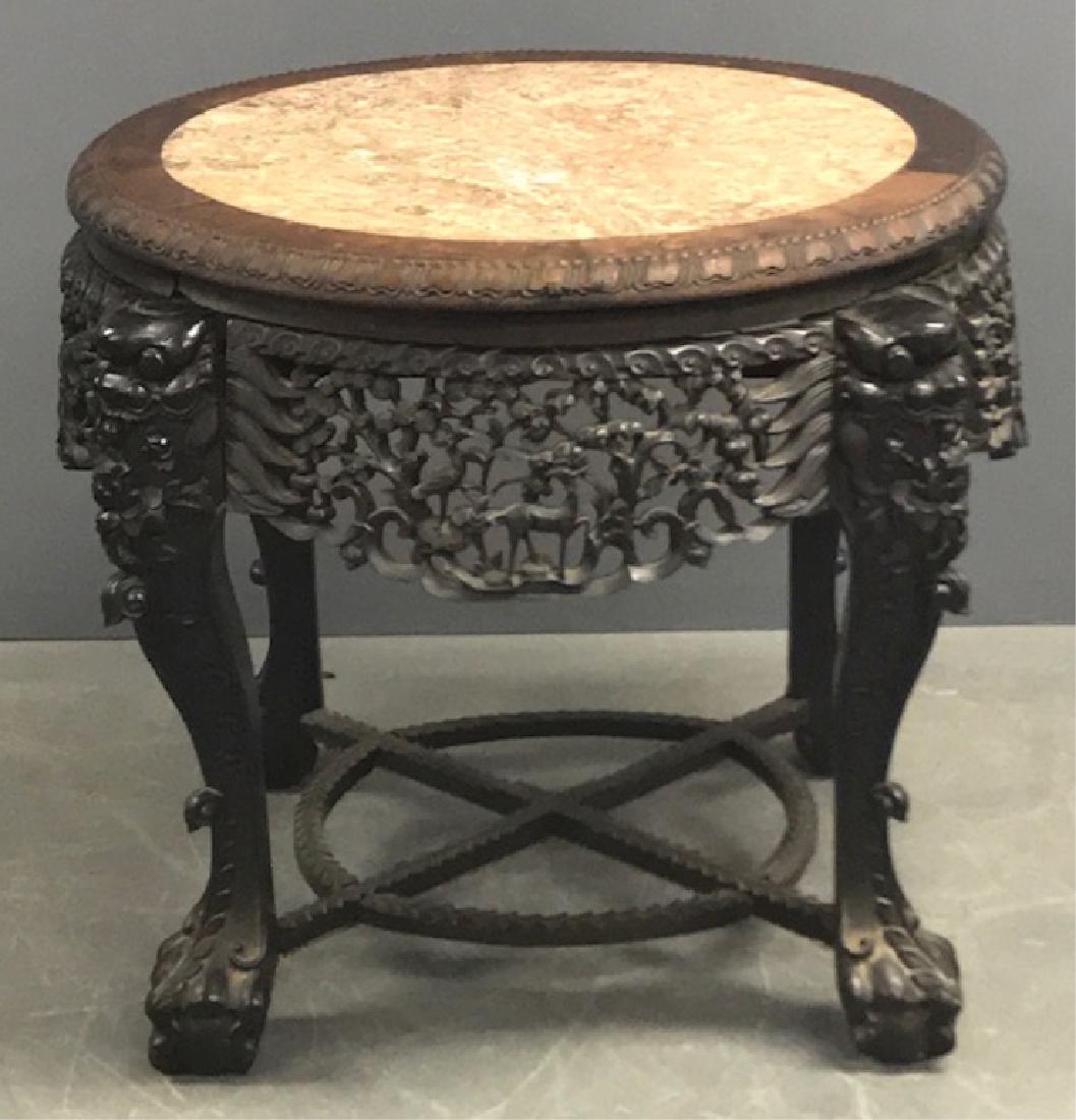 Massive Chinese Ebonized Carved Plant Stand (1 of 6)