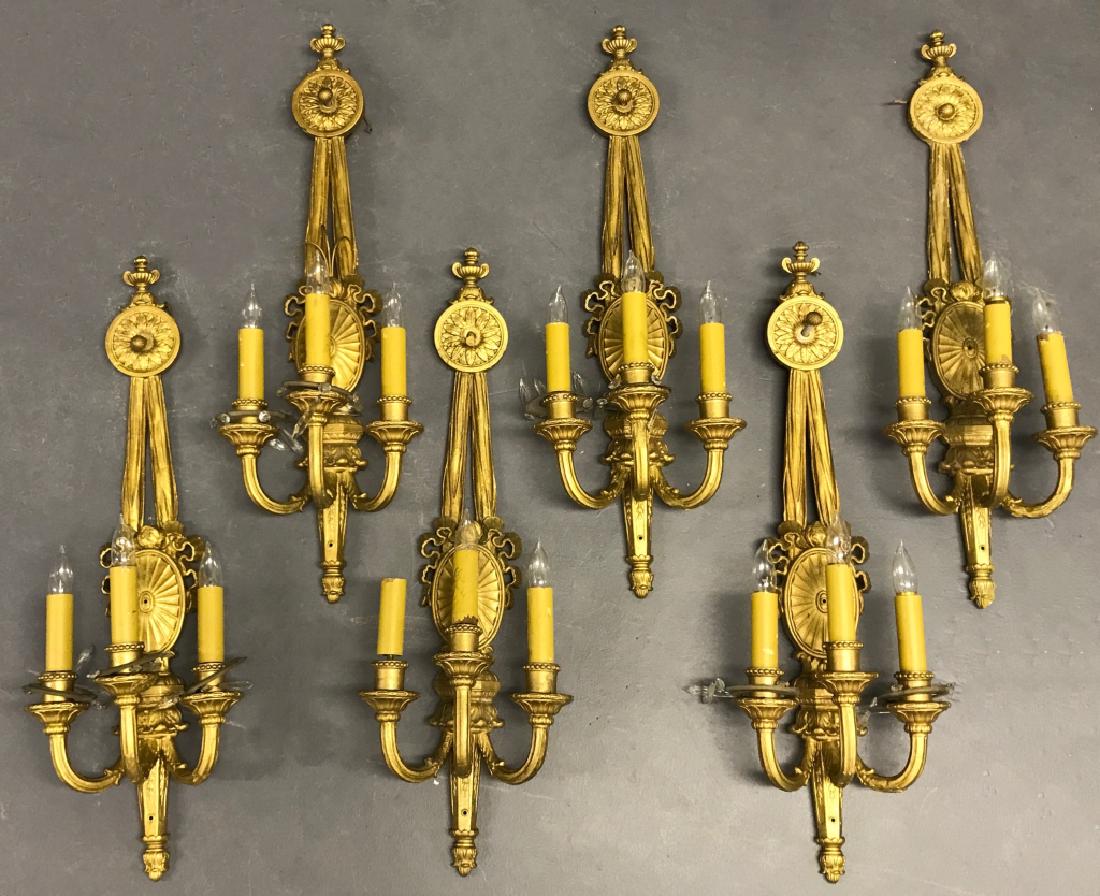 Six Gesso French Style Wall Sconces (1 of 1)