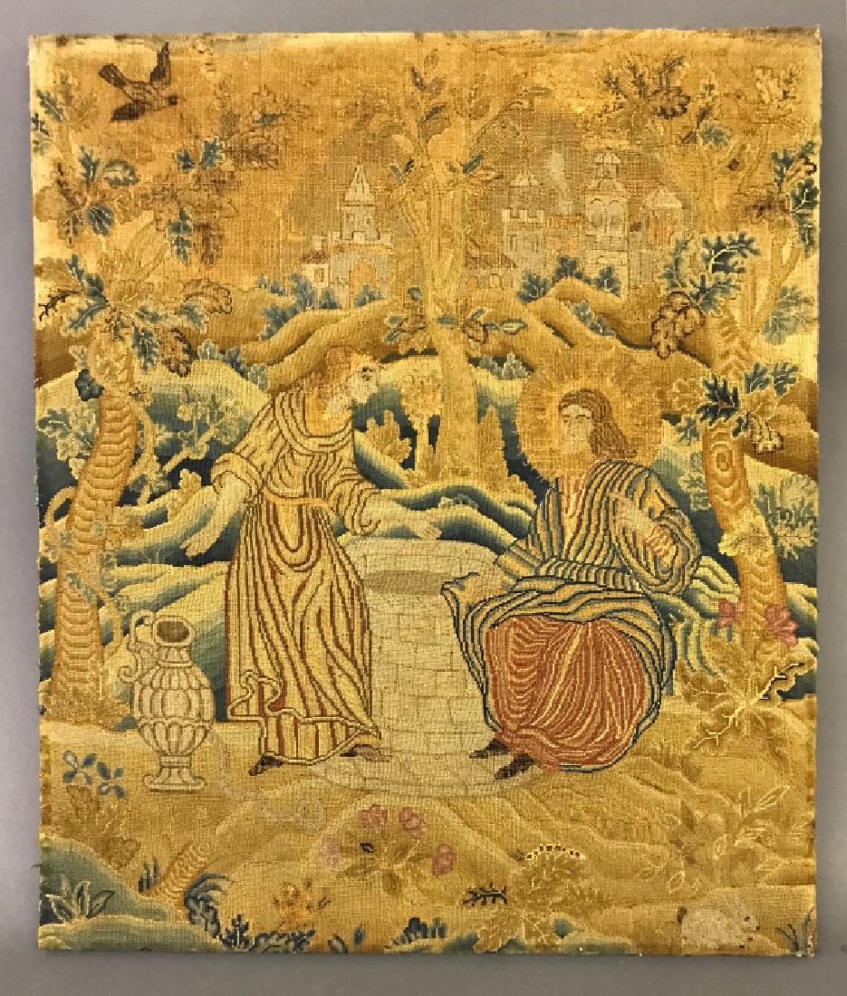 Unframed English Pictorial Needlework (1 of 2)
