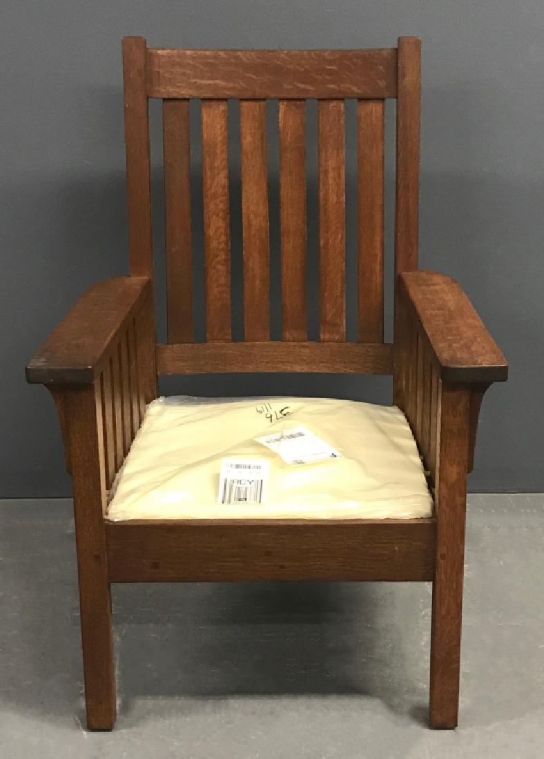 Mission Style Oak Armchair (1 of 2)