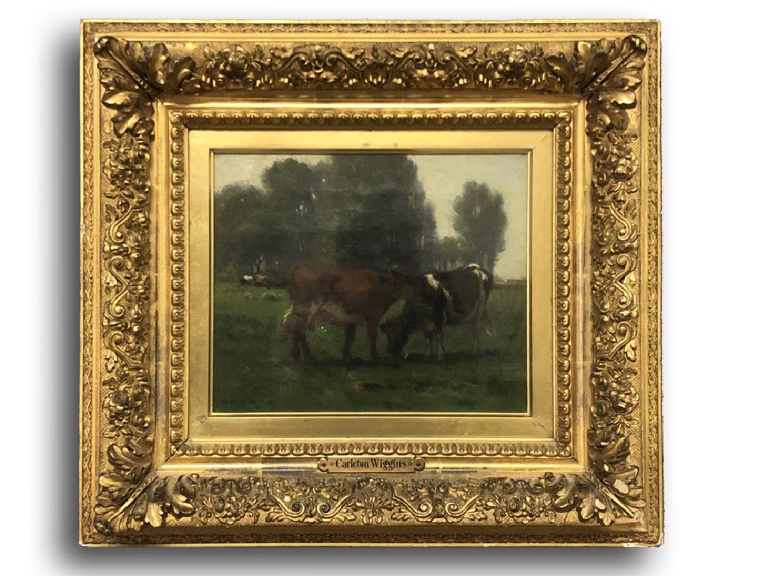 Carleton Wiggins Oil on Canvas of Cows (1 of 10)
