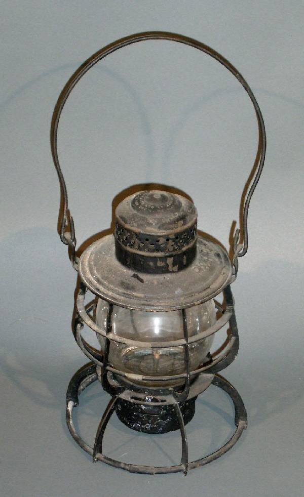 Railroad lantern, Armspear, P&RRY. 10.5"h., 6.5" dia