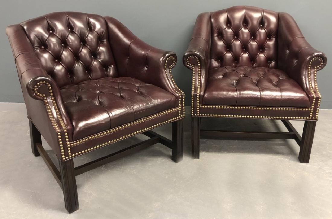 Hancock & Moore Leather Shark Tank Club Chairs