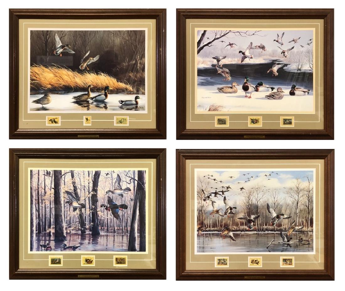 Four Maynard Reece Duck Prints with Stamps (1 of 5)