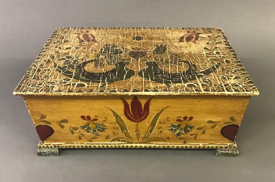 Storage Box Decorated with Tulips, Birds, & Hearts (1 of 4)