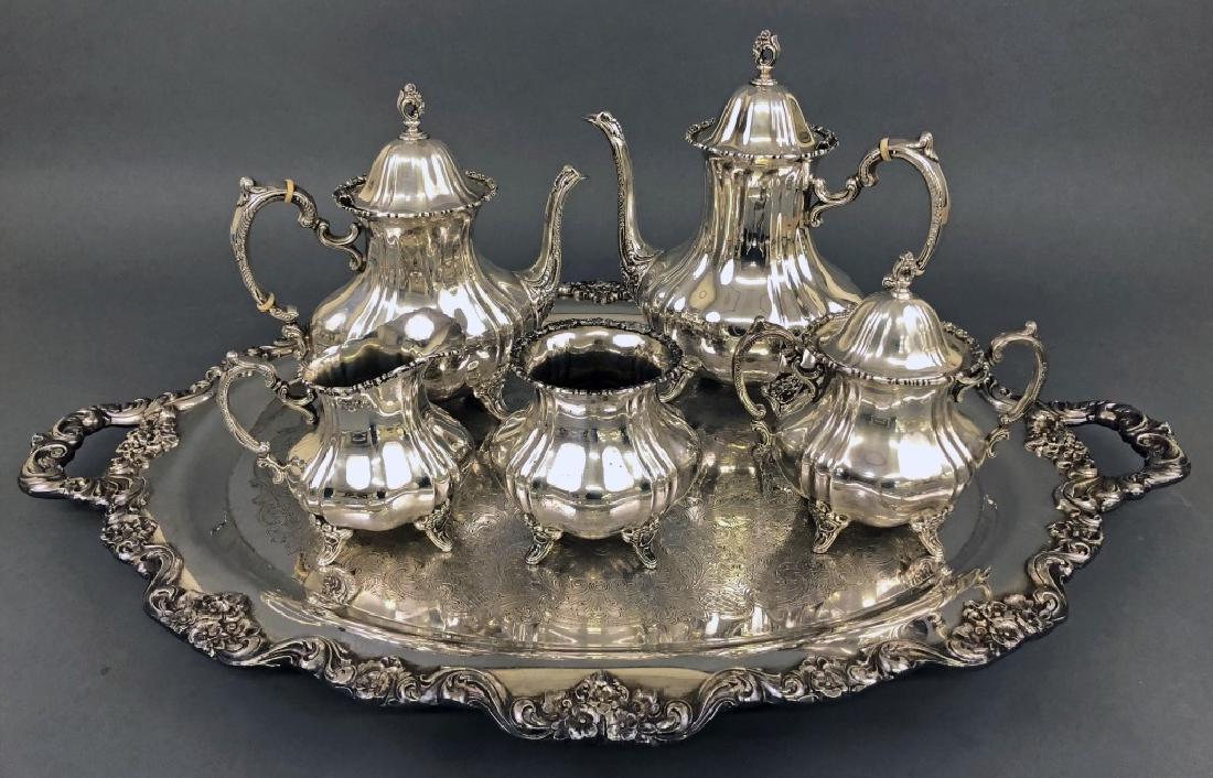 Sterling Silver Five Piece Tea Service by Poole (1 of 5)