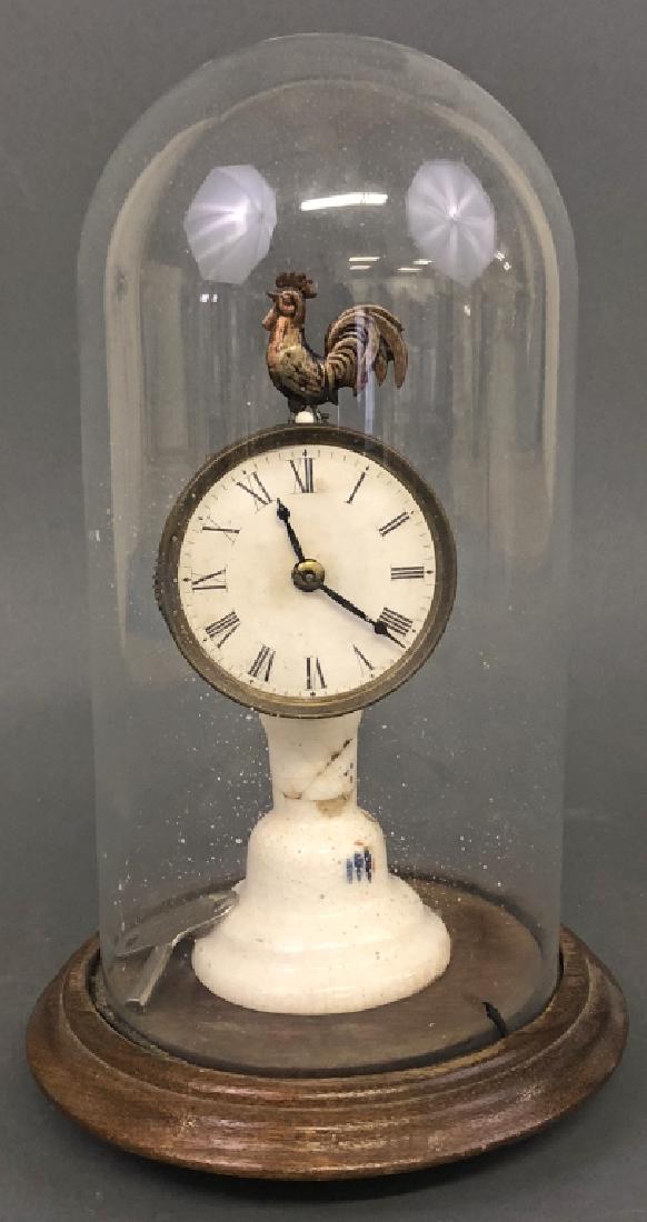 Glass Dome Rooster Clock (1 of 2)