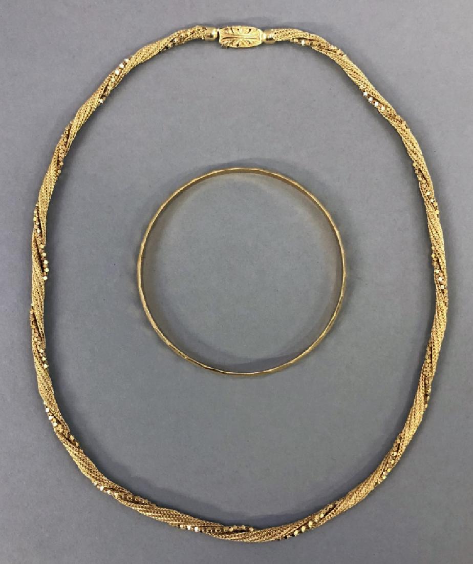 18K Gold Necklace and Bracelet (1 of 4)