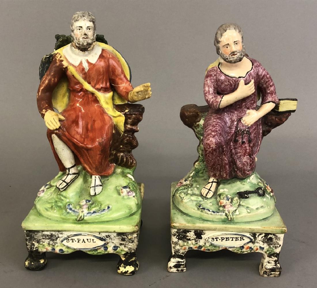 Early Staffordshire Figures St. Peter & St. Paul (1 of 4)