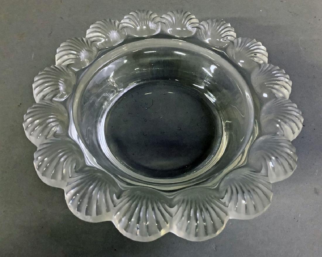 Signed Lalique Dish with Shell Border (1 of 3)