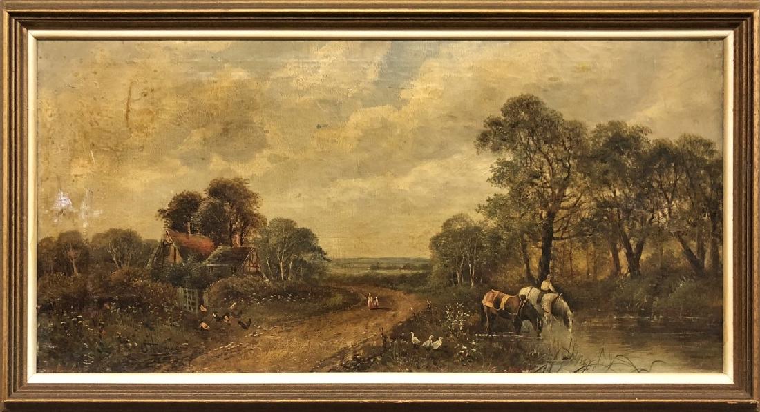 Oil on Canvas English Farm Landscape (1 of 5)