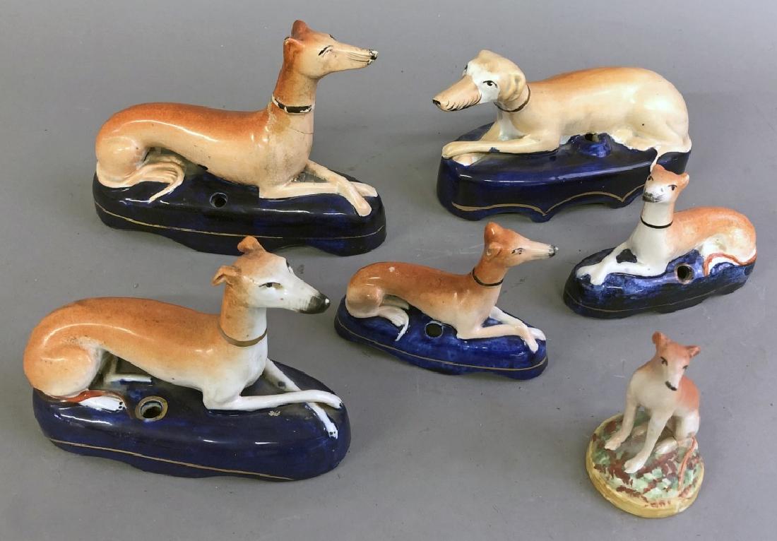 Staffordshire Whippet Quill Holders (1 of 3)