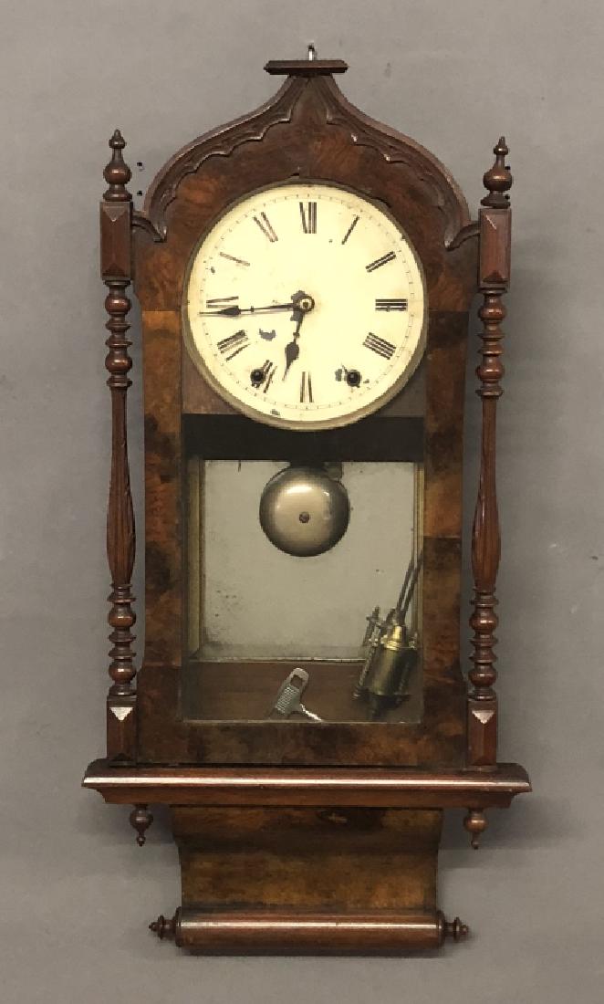Victorian Mahogany Wall Clock (1 of 4)