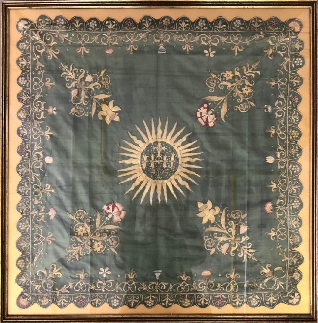 Framed Indian Gold Embroidery (1 of 3)