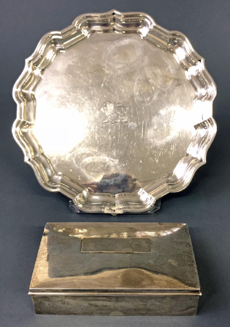 Sterling Silver Chippendale Pattern Dish and Box (1 of 8)