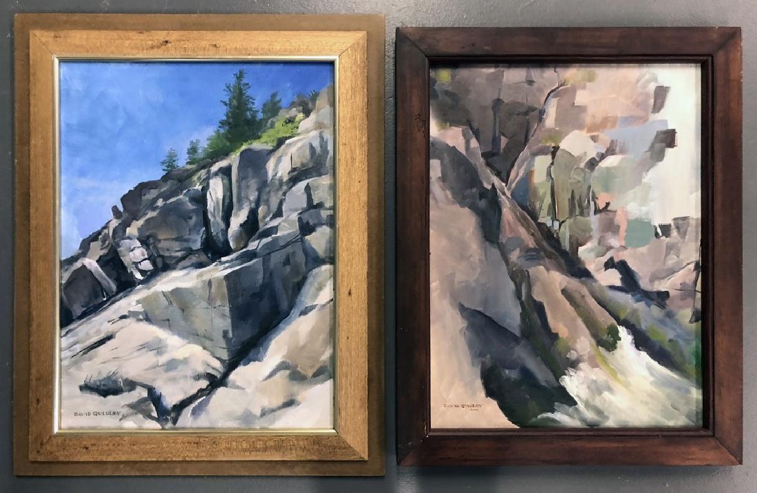 Two Quigley Oil Paintings of Maine Rocky Slopes (1 of 6)