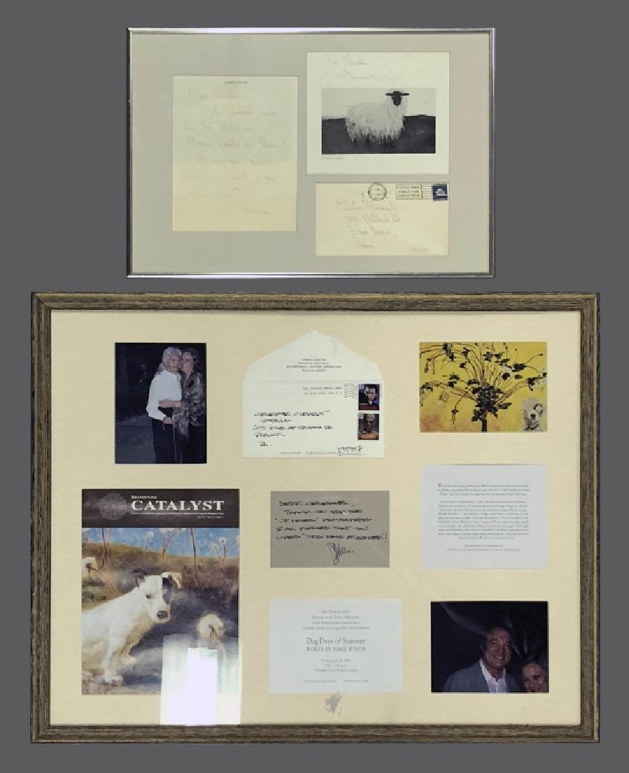 Two Framed Signed Jamie Wyeth Notes (1 of 9)