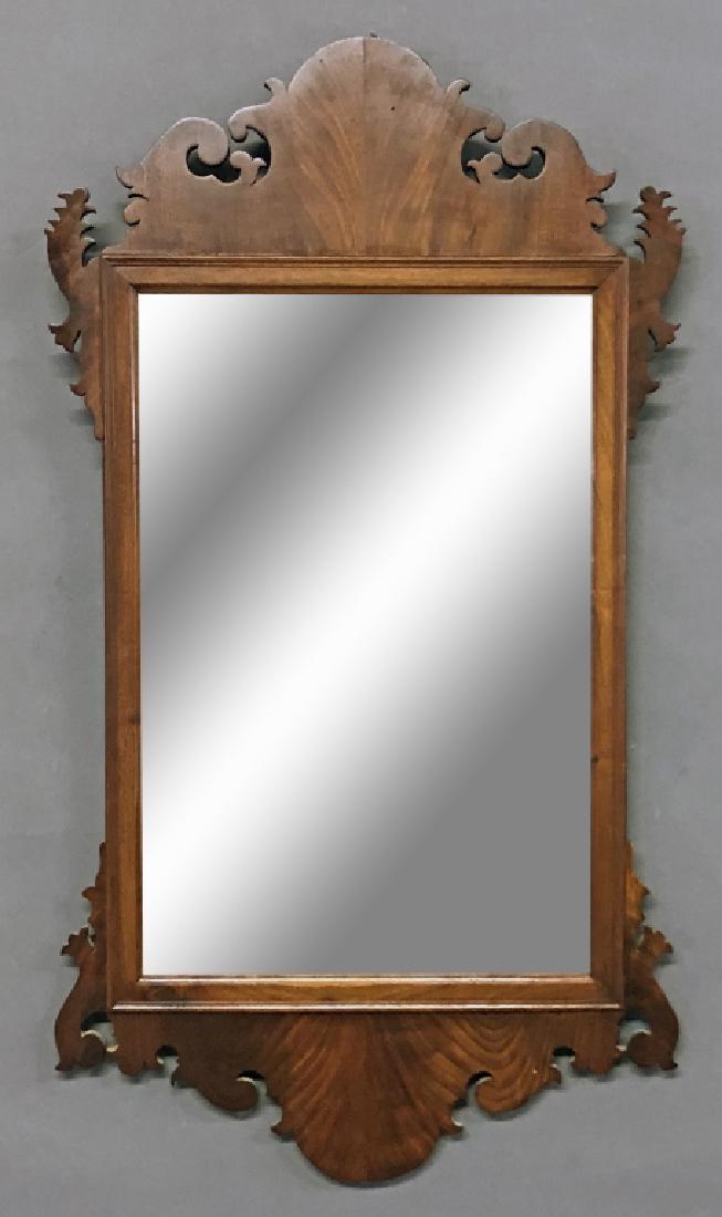 Large Chippendale Style Mahogany Mirror (1 of 2)