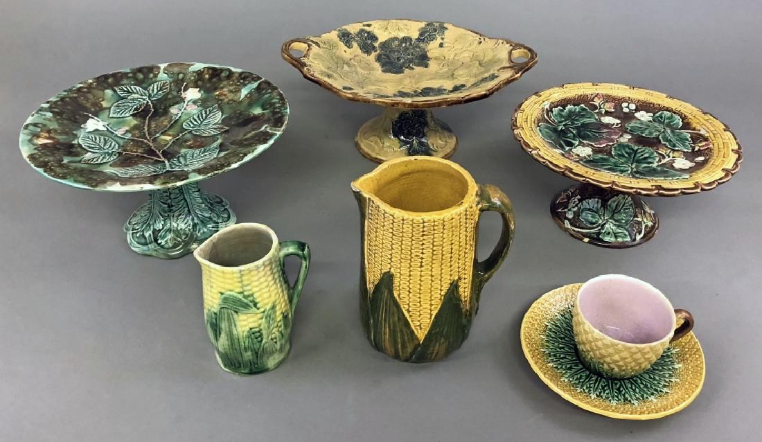 Grouping of English Majolica (1 of 3)