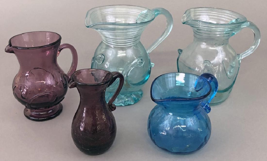 Five South Jersey Blown Glass Pitchers (1 of 2)