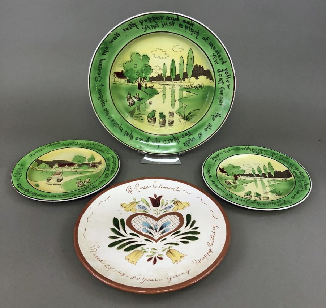 St. Augustine Ware Rabbit Motto Charger and Plates (1 of 5)