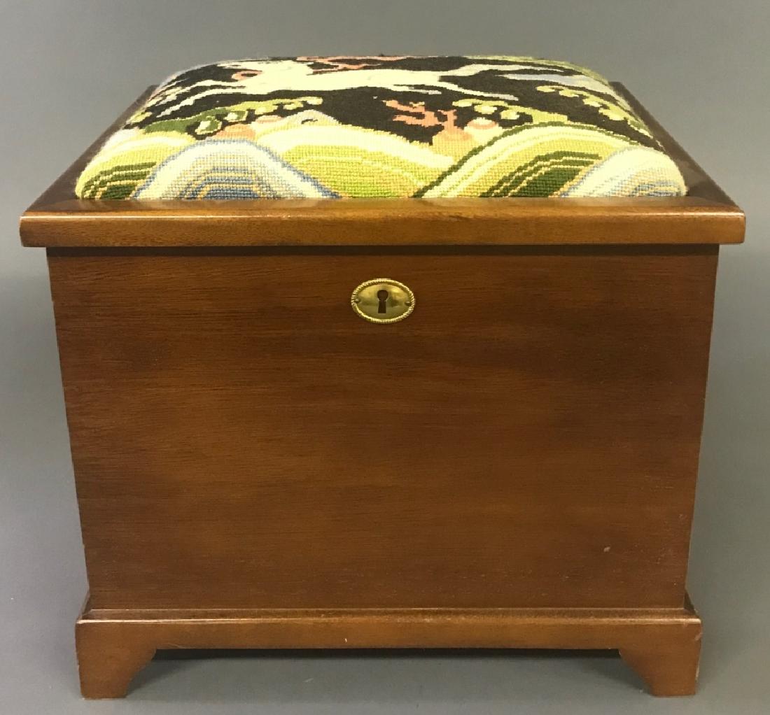 Freeman & Co. Mahogany Footstool Storage Chest (1 of 5)