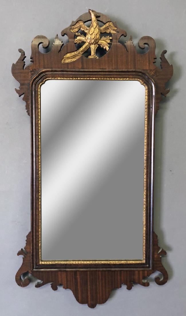 Large Chippendale Style Mahogany Mirror (1 of 4)