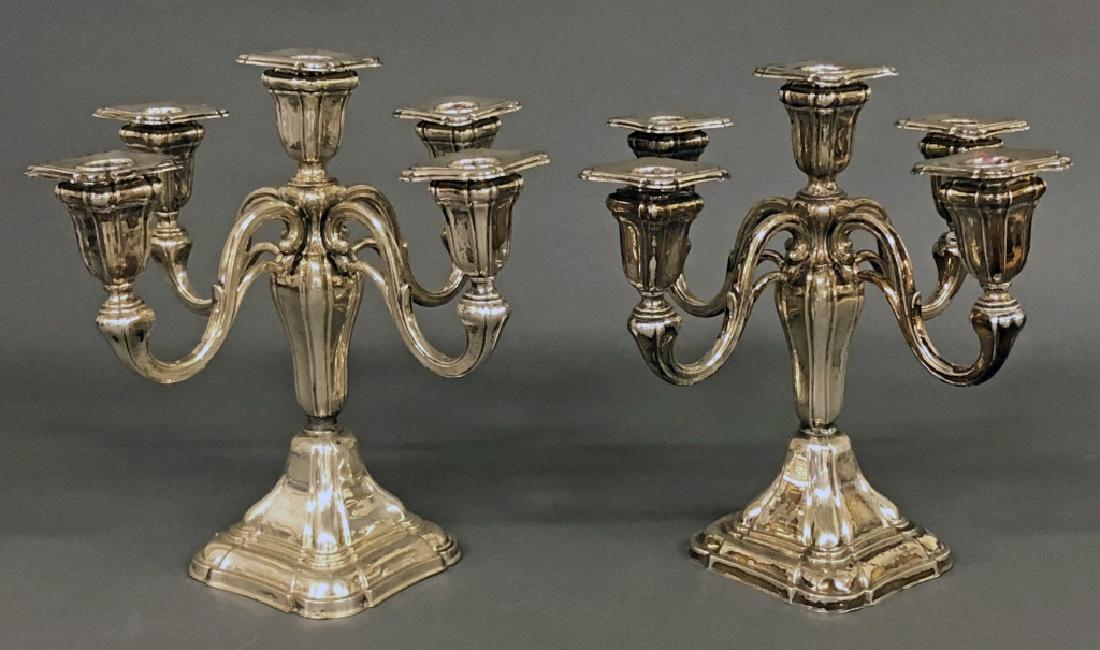 Pair of Continental Silver Candelabra (1 of 3)