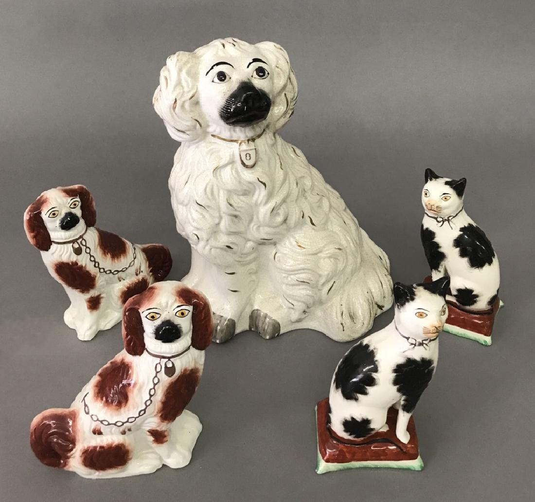 Staffordshire Spaniels and Cats (1 of 2)