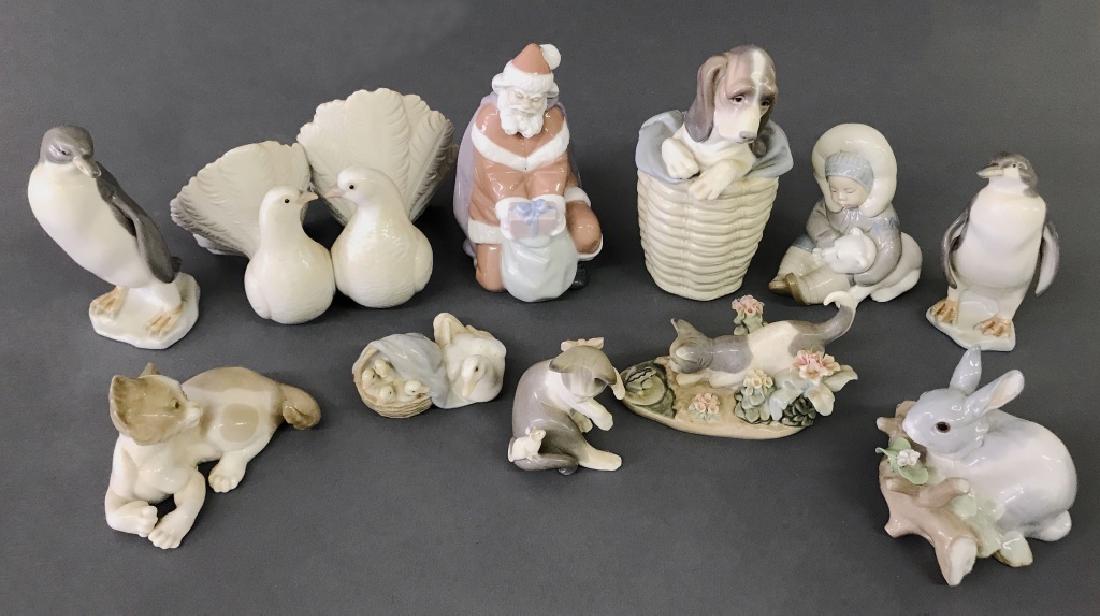 Eleven Lladro Figurines Including Santa (1 of 2)