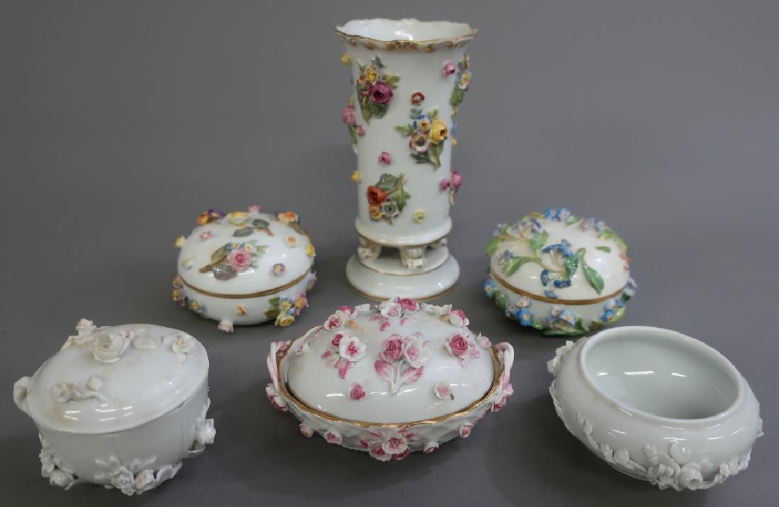 Four Meissen Covered Jars with a Vase and Jar (1 of 2)