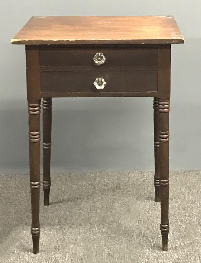 Sheraton Mahogany Two-Drawer Work Table (1 of 2)