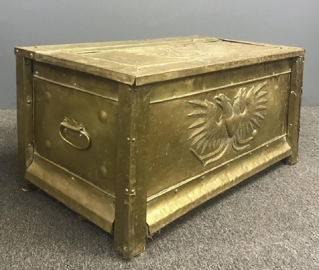 Brass Wood Box with Double-Headed Eagle Lid (1 of 3)