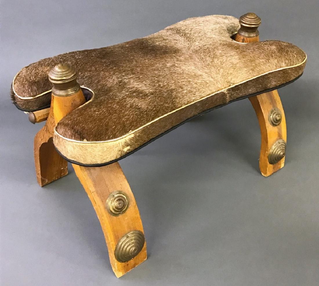 Reproduction Pine Camel Saddle Foot Stool (1 of 1)