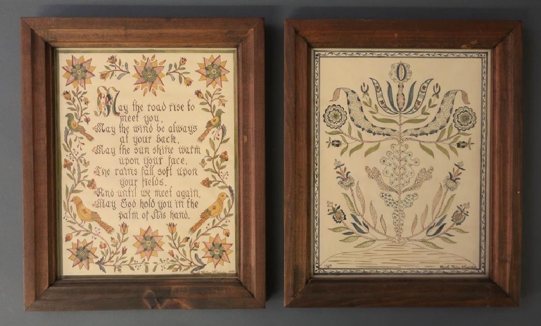 Two Hand Painted Frakturs (1 of 1)