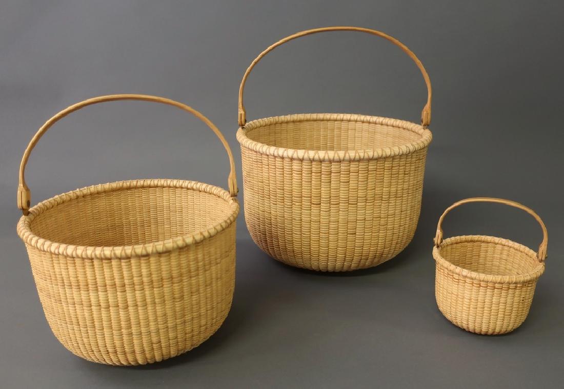 Three Nantucket Style Woven Baskets (1 of 2)