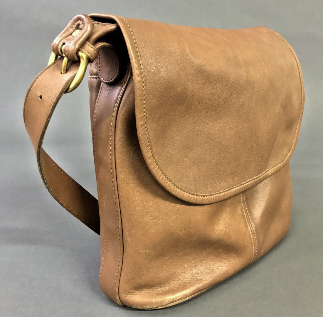 Taupe Leather Coach Bag (1 of 3)