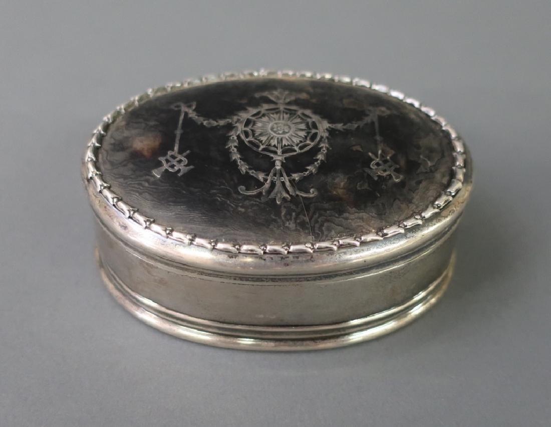 Georgian Silver and Tortoise Shell Box (1 of 2)