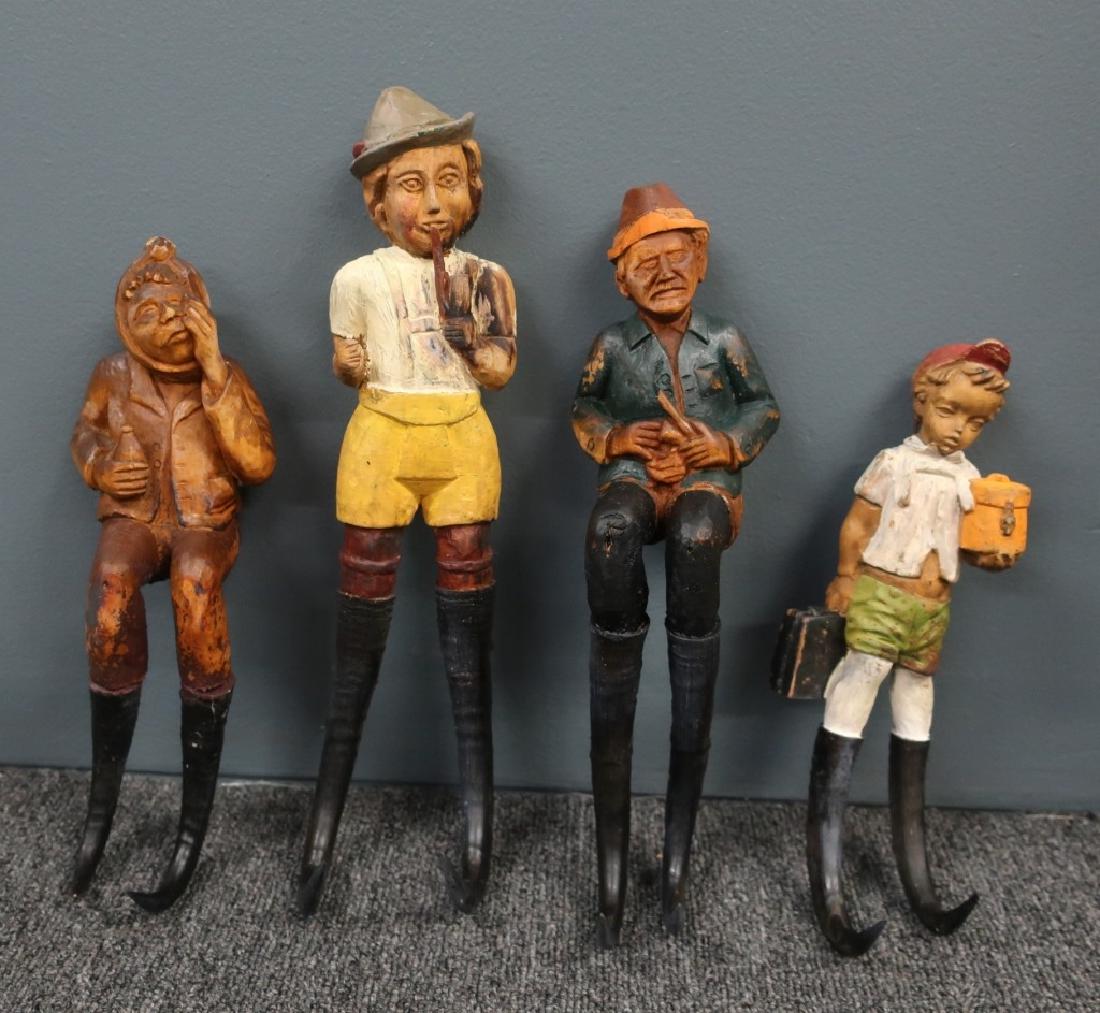 Four Black Forest Style Coat Racks (1 of 1)